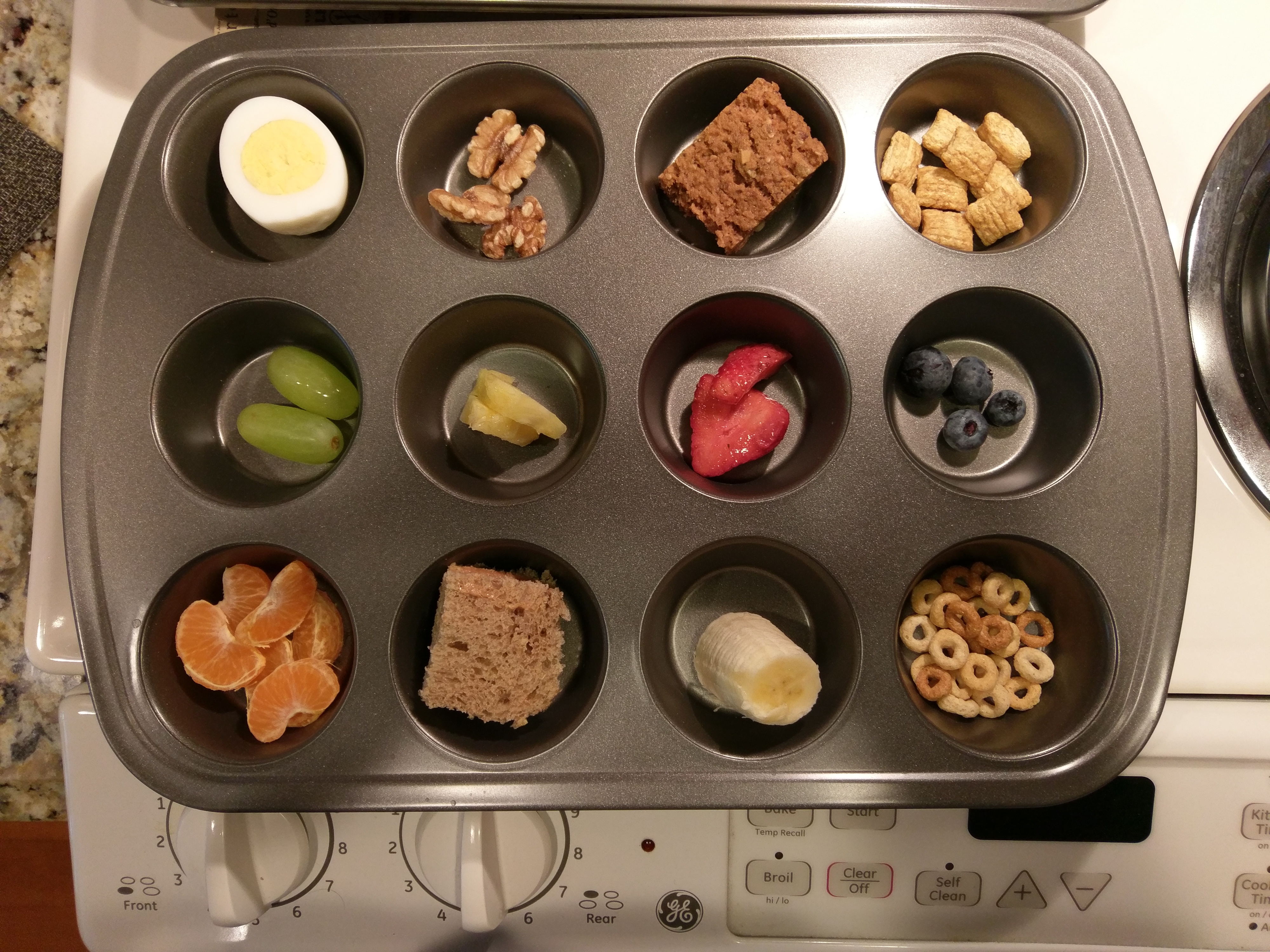 muffin tin breakfast assortment