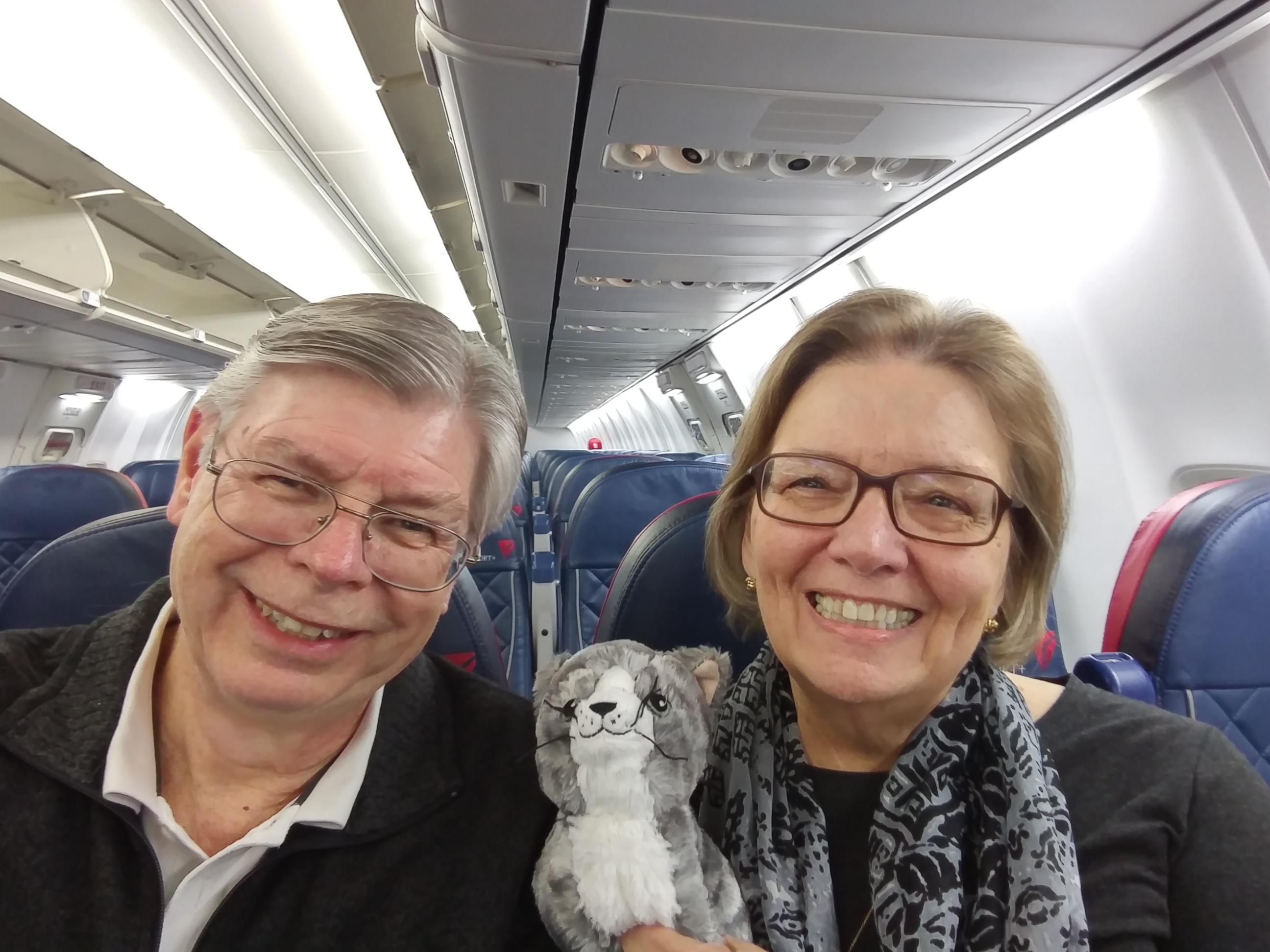 grandparents on airliner